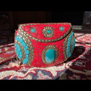 Handmade in Israel - mosaic hard shell purse crossbody